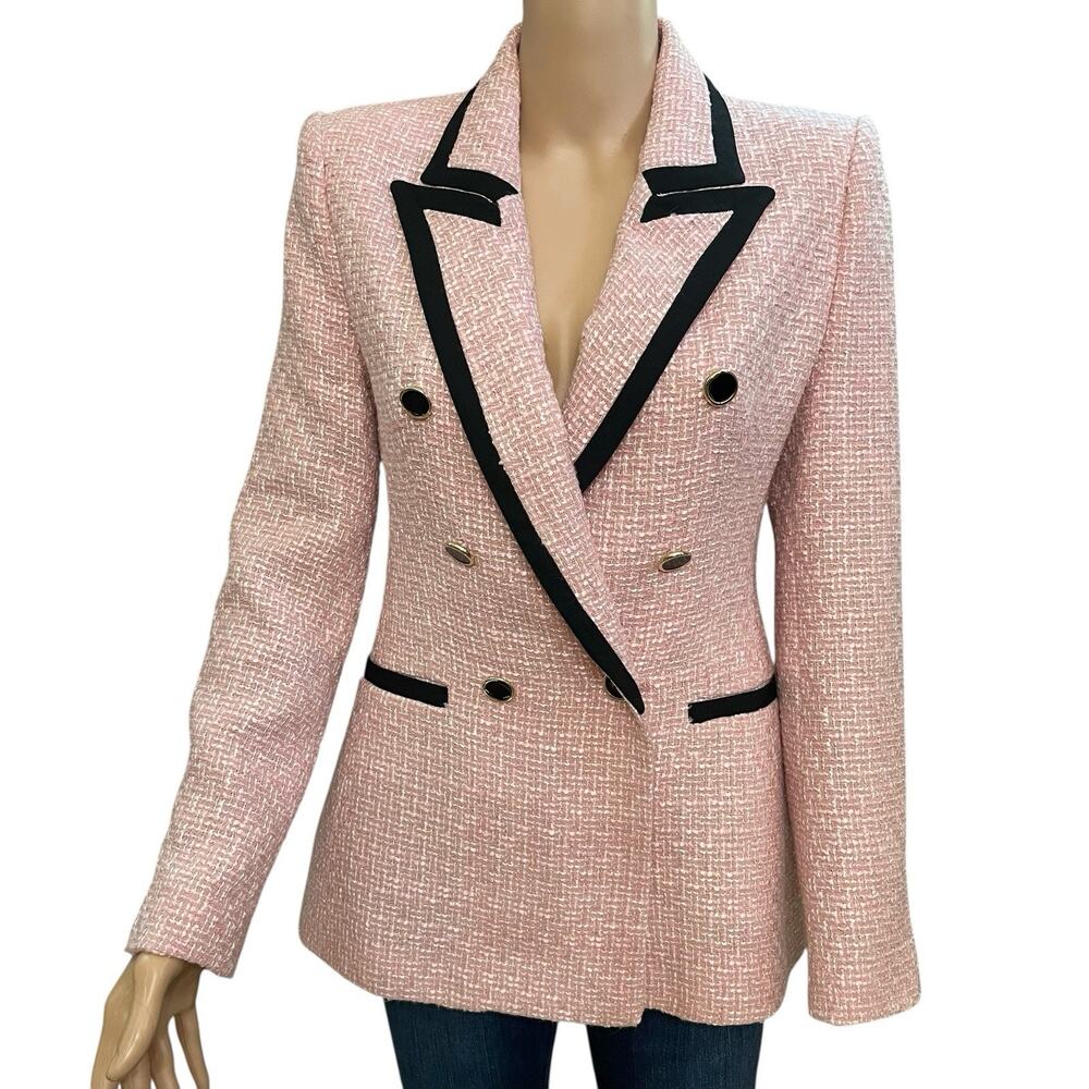 Zara Pink and Black Blazer